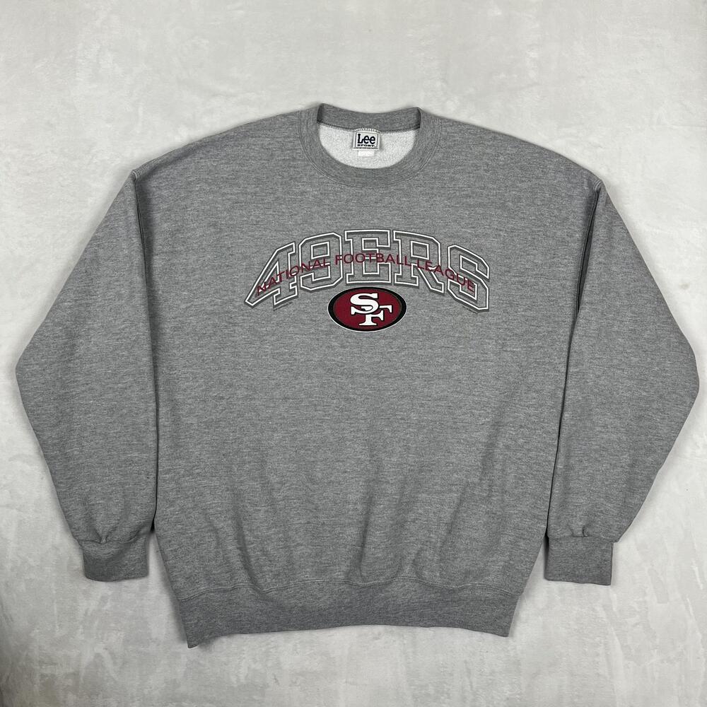 Vintage San Francisco 49ers Sweatshirt Mens 2XL Gray NFL Football Lee Sport 90s